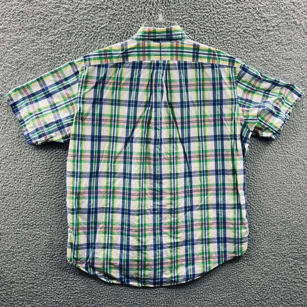 Ralph Lauren‎ Mens Plaid Preppy Shirt XL Academic Classic Fit Button Down Cotton